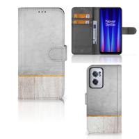 OnePlus Nord CE 2 | Book Style Case | Wood Concrete OnePlus Nord CE 2 | Book Style Case | Wood Concrete