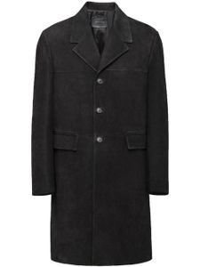 Prada manteau en daim - Noir