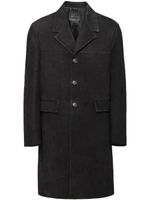 Prada manteau en daim - Noir