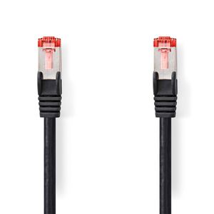 Nedis CAT6 Netwerkkabel | RJ45 Male | RJ45 Male | S/FTP | 0.25 m | Rond | LSZH | Zwart | Label - CCGL85221BK025