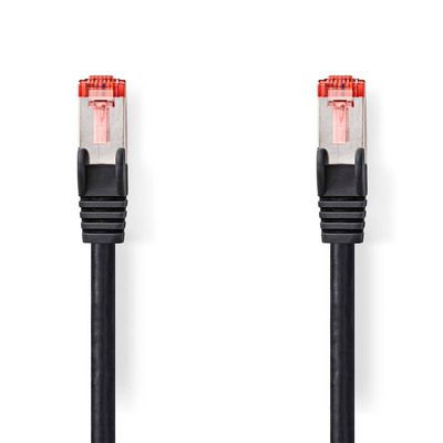 Nedis CAT6 Netwerkkabel | RJ45 Male | RJ45 Male | S/FTP | 0.25 m | Rond | LSZH | Zwart | Label - CCGL85221BK025