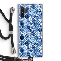 Blauw motief: Samsung Galaxy Note 10 Plus Transparant Hoesje met koord