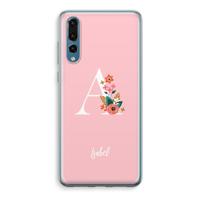 Pink Bouquet: Huawei P20 Pro Transparant Hoesje - thumbnail