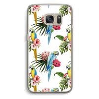Kleurrijke papegaaien: Samsung Galaxy S7 Transparant Hoesje