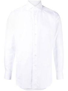 Brioni chemise en coton à coupe cintrée - Blanc