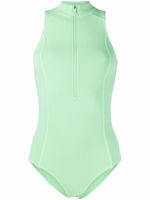 Y-3 maillot de bain à fermeture zippée - Vert