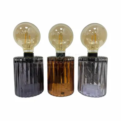 Tafellamp LED Glas 22cm Assorti 1st Tafellamp LED Glas 22cm Assorti 1st