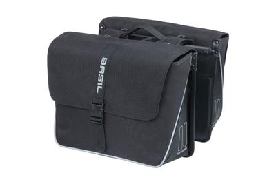 Basil Dubble fietstas forte mik 35 liter 15 x 38 x 30 cm - zwart