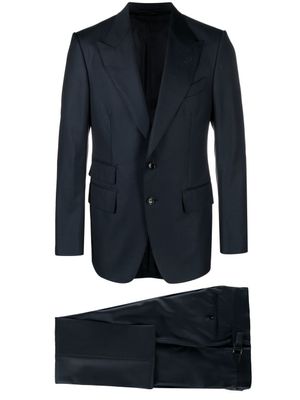 TOM FORD costume à revers crantés - Bleu