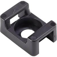 TRU COMPONENTS Bevestigingssokkel Schroefbaar TC-6645716 Zwart 100 stuk(s)