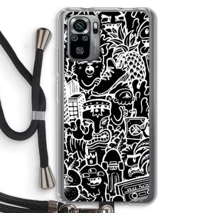 Vexx Black Mixtape: Xiaomi Redmi Note 10S Transparant Hoesje met koord