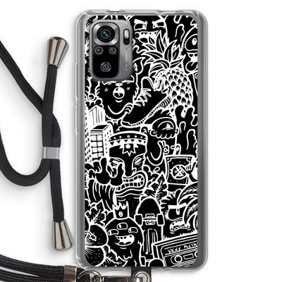 Vexx Black Mixtape: Xiaomi Redmi Note 10S Transparant Hoesje met koord