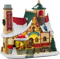 Lemax santa&apos;s chalet kersthuisje Santa&apos;s Wonderland met rokende schoorsteen 2022