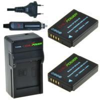 2 x DMW-BCG10 accu's voor Panasonic - inclusief oplader en autolader - Origineel ChiliPower