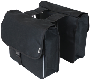 Edge Dubbele fietstas Basic Shopper 26 liter 33 x 36 x 12cm (2x) zwart