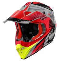 GIVI 60.1 Fresh Mat, Motocrosshelm, Rood-Zwart-Titanium