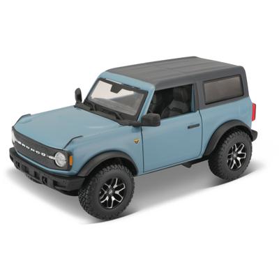 Modelauto/speelgoedauto Ford Bronco Badlands - blauw - 18 cm - schaal 1:24