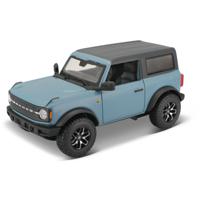 Modelauto/speelgoedauto Ford Bronco Badlands - blauw - 18 cm - schaal 1:24