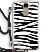 Zebra pattern: LG K10 (2016) Transparant Hoesje met koord