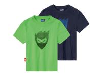 lupilu Peuters jongens functionele shirts, 2 stuks, met katoen (110/116, Donkerblauw/groen) - thumbnail