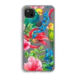 Papegaaien: Google Pixel 4a Transparant Hoesje