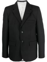 VTMNTS blazer en laine à simple boutonnage - Noir