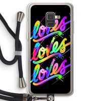 Loves: Samsung Galaxy A8 (2018) Transparant Hoesje met koord