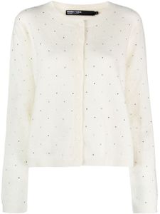 Bimba y Lola cardigan strassé à col v - Blanc