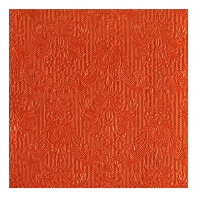 Servetten - 15x st - oranje - barok - 33 x 33 cm - 3-laags - papier - lunchservetten