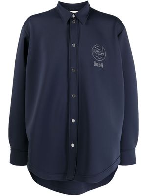 GmbH chemise à logo imprimé - Bleu
