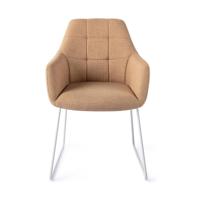 Jesper Home Noto eetkamerstoel Toasted Toffee slide white