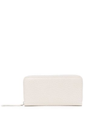 Maison Margiela portefeuille zippé à coutures signature - Blanc
