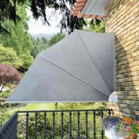 VidaXL Balkonscherm inklapbaar 160x240 cm grijs