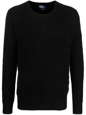 Polo Ralph Lauren pull en maille torsadée - Noir