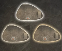 NordiLux Design Badkamerspiegel - Slimme LED Wandspiegel met Onregelmatige Vorm en Aluminium Frame