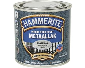Hammerite Metaallak Direct over Roest Hamerslag - H115 Zilvergrijs