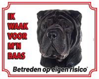 Shar Pei Zwart Waakbord