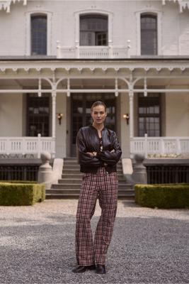 Lexie bnd check trousers - multi color - 13265