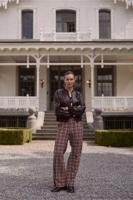 Lexie bnd check trousers - multi color - 13265