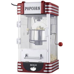 Sogo PAL-SS-11350 popcorn popper Zwart, Rood, Roestvrijstaal