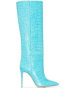 Paris Texas bottes à effet peau de crocodile 105 mm - Bleu