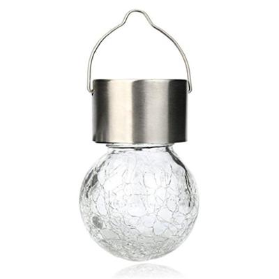 YWXLight RGB kleur buiten opknoping decoratie glanzend kristal blik bal lamp met zonnepaneel