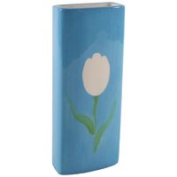 Radiatorbak luchtbevochtiger/waterverdamper blauw porselein 20 x 8 cm Radiatorbak luchtbevochtiger/waterverdamper blauw porselein 20 x 8 cm
