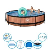 EXIT Zwembad Timber Style - Frame Pool ø360x76cm - Super Set
