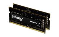 Kingston FURY Impact Werkgeheugenset voor laptop DDR4 32 GB 2 x 16 GB Non-ECC 3200 MHz 260-pins SO-DIMM CL20 KF432S20IBK2/32