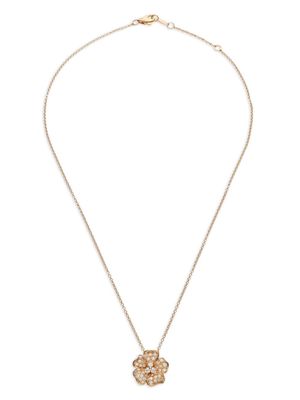 LEO PIZZO collier Flora en or 18ct serti de diamants - Rose
