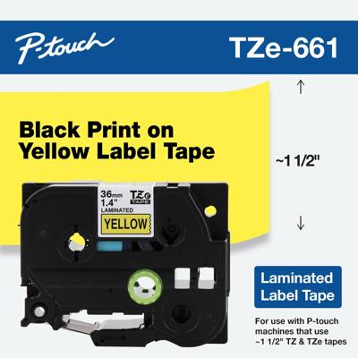 Originele inktcartridge Brother TZe-661 Zwart/Geel