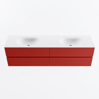 MONDIAZ VICA 180cm badmeubel onderkast Fire 4 lades. Wastafel MOON dubbel 2 kraangaten, kleur Talc.