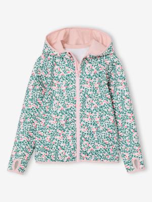 Sport sweater met rits voor meisjes ecru