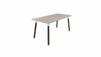 Tafel 8711 recht - 140 x 80 cm. - Wit - Eiken Robson - Beuken wenge - thumbnail